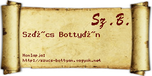 Szűcs Bottyán névjegykártya